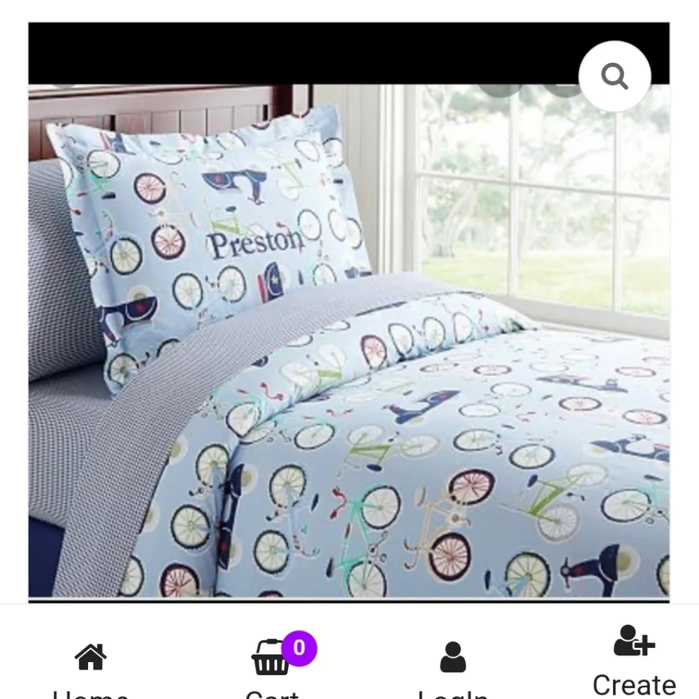 POTTERY barn Bicycle Print Duvet Cover FULL QUEEN